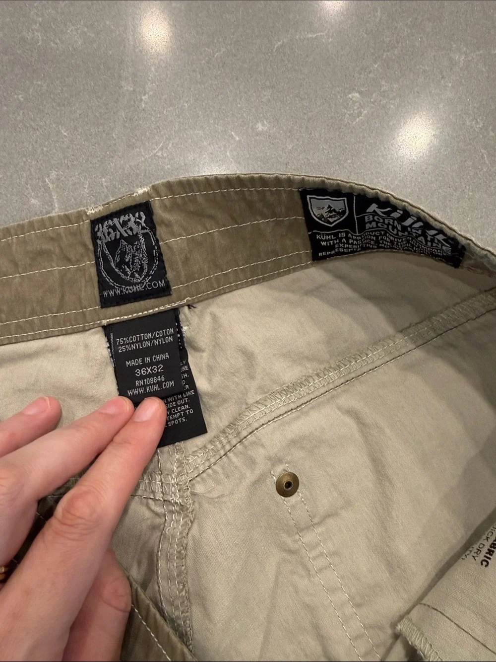 Kuhl Men's Tan Chinos - Rugged Straight Fit